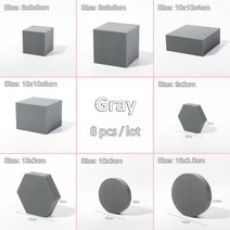 100 여러 가지 빛깔의 기하학 폴리머 폼 사진 소품 NetRed 포즈 장식품 Fotografia 3D 큐브 촬영 장식, Gray 8 pcs