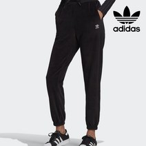 아디다스 오리지널 라운지웨어 슬림 벨벳 조거 팬츠 여성 블랙 H18822