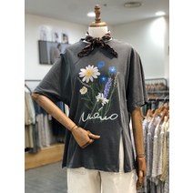 써스데이아일랜드 플라워 절개 포인트 티셔츠 t234ats634