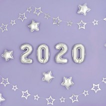 [원팩] 은박풍선세트 2020 소 [실버], 단품