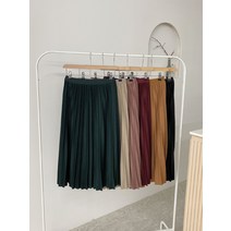허니제이 / 벨로우 플리츠 주름 밴딩 A라인 롱 스커트(6color)
