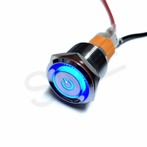 LB19B-P10F-B 전원링 푸쉬 10A 19파이 LED 방수 메탈스위치 IP65 연결커넥터, 수량