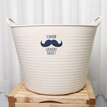 (ABM도매콜) 스칸디나 세탁바구니 28L 막힘형 수염(42x40x34.5), 상세페이지 참조