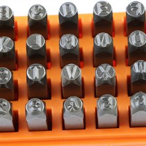 알파벳 문자 금속 금형 스탬프 각인 펀치 36PCS, 6mm set