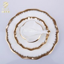 Conjunto de prato comida ocidental osso carne talheres modelo sala decorao 호텔 preo especial, [01] 금