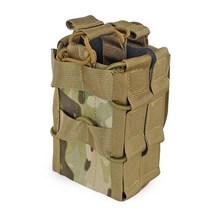 방수힙색 Molle 시스템 매거진 파우치 1000D 나일론 더블 레이어 스토리지 가방 에어소프트 전술 AK AR M4 AR15 라이플 권총 맥 캐리어 케이스, MC