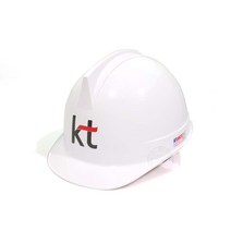 신형 KT로고 투구형 안전모 경량 산업용 헬멧(흰색), 1개