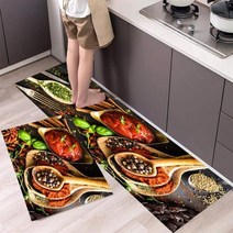야채 곡물 향신료 주방 매트 직사각형 현관 매트 침실 홈 플로어 장식 거실 카펫 복도 욕실 미끄럼 방지 러그 물세척카페트타일