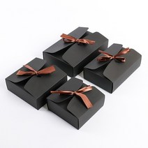 Kraft 종이 선물 상자 과자 사탕 케이크 굽기 포장 선물 상자 정연한 Foldable 까만 마분지 수송용 포장 상자, 검은색, 40PCS