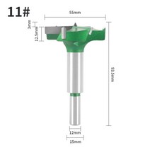 목재용 목공 밀링 힌지 보링 비트 포스너 드릴 3 카바이드 라우터 커터, [11] 12x15x55