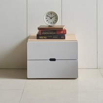 북유럽풍 400 2단 화이트오크 미니서랍장 이단 슬라이딩, 메이플화이트
