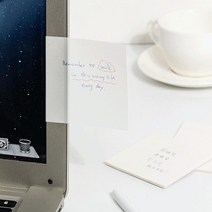접착 인덱스 반투명 포스트 잇 메모지 2type [투명 필름 포스티지 메모 포스트지], 직사각