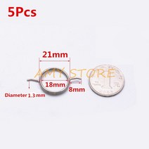 5Pcs 도어 핸들 스프링 내부 레버 노브 래치 교체 코일 비틀림 수리 용, 05 NO3 1.3x21x8mm