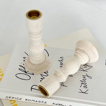 [B급] 내추럴 원목 촛대 우드 캔들홀더, 정상품