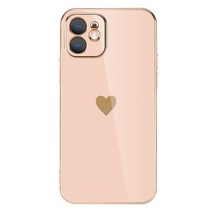 휴대폰 케이스 솔리드 도금 렌즈 보호 아이폰용 아이폰 12 11 프로 맥스 X XR XS 7 8 6 6s 14 플러스 13 se용 소프트 커버, [07] Pink