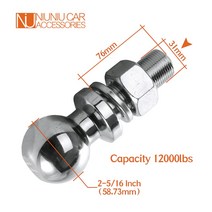자전거트레일러 카고 펫 캠핑 접이식 여행 트레일러 트레일러 히치 견인 볼 2 5/16 인치 M25 Shank Dia 용, 02 M31(CAP 12000Lbs)