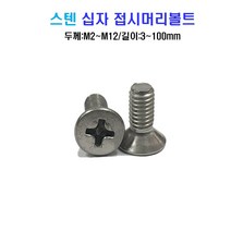 스텐 십자 접시머리 볼트 너트 평와셔 스프링와셔 sus 304, M2x4mm, M2