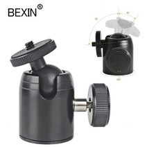 BEXIN 벡신 볼헤드 회전 브라켓 카메라 삼각대 거치대 호환 360도 1/4 3/8 나사홀 파노라마 각도조절, 블랙, K-26 삼각대 볼헤드