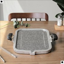 2종류 펜션용 엠티 돌판구이 고기돌판 돌구이팬, 원형 돌구이판 대
