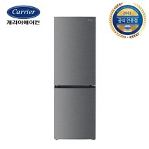 캐리어 클라윈드 1등급 슬림형 콤비 냉장고 228L 방문설치, 실버, CRFCN228SDV