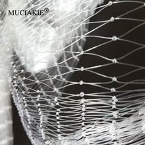 농작물 보호망 텃밭 그물 muciakie 25x25mm 구멍 화이트 정원 안티 새 그물 연못 과일 나무 야채 그물 식물 작물 보호 메쉬 해충 방제, 1.6x25m mesh 25x25mm