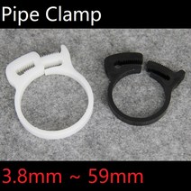 10pcs 호스 클램프 3.8 59mm 플라스틱 라인 워터 파이프 강력한 클립 스프링, 17.2-19.2mm 백색