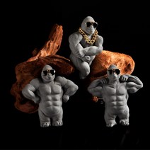 헤카테 머슬매니아 킹콩 차량용 석고방향제, 화이트패출리, B, 1개