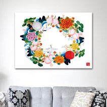 나봄갤러리 십장생리스 액자, 5.캔버스 액자