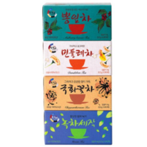 다예 맛있는 꽃잎차 모음, 뽕잎차 + 민들레차 + 국화꽃차 + 녹차, 45세트