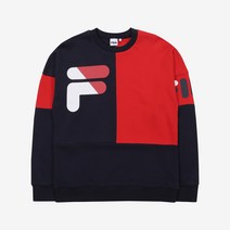 휠라 공용 루즈핏 뉴 블로킹 맨투맨 FS2POA3010X DRD