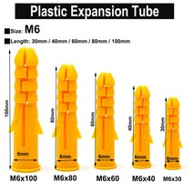 웨지앙카 동공 케미칼 세트 스트롱 드롭인 앙카 m6 벽 플라스틱 벽 앵커 볼트 벽, 50개 m6x80