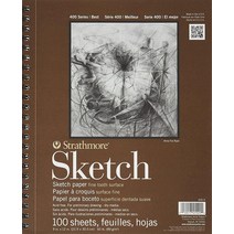 Strathmore 시리즈 400 스케치북 22.9 x 30.5cm(9 12 인치) 각 100페이지 2팩 [관부가세 포함가], 6 Pack