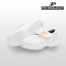 프로월드컵 안전화 PRO6-400Y 화이트 4인치 경량 크린룸화 통풍 찍찍이