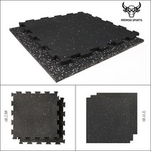 희우스포츠 고경도 방음방진매트 운동기구매트 층간소음 운동매트 4개 (1.5cm), 무코팅 톱니고무 4장(48 x 48cm 1.5cm두께)