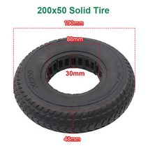휠체어 200x50 고무 솔리드 타이어 8 인치 가스 스쿠터 및 전기 휠체어 접이식 포켓 자전거 바퀴, 02 200X50