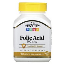 21세기 센트리 Folic Acid 엽산 800mcg 180정, 2개, 180개