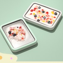 철판아이스크림기계 제조기 정통 메이커 수제 머신 홈메이드 과일 업소용 젤라또, 밀크 화이트 304 스테인레스