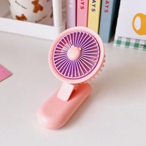 파워팬 캠핑 클립형 미니 선풍기 무소음 설치 여름철 독서 차량 소형 무더위 식탁, 핑크 램프 없음