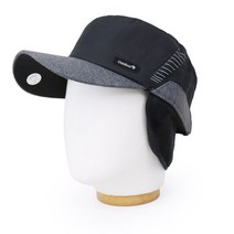 베이직엠 남성 겨울 방한 귀마개 등산모자 수평 화이트라인 OUTDOOR 패치