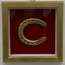 크리스탈 인테리어/ 편자 /액자 /말발굽/ 공예품/ 말/ 소품 /선물/ 집들이 /다이닝룸/사무실/성공, 레드