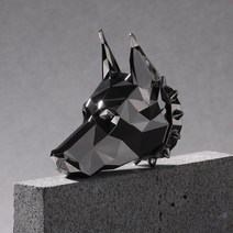 루크타 명품 도베르만 에디션 고급 차량용 송풍구 방향제 디퓨져, 다크 그레이, 아쿠아 미르토