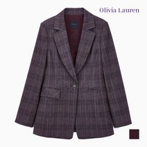 올리비아로렌 OLIVIA LAUREN 체크 원버튼 슬림자켓_VOCFUWW9336
