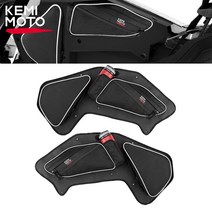 백스터 KEMIMOTO UTV 뒷문 가방 폴라리스 RZR 프로 XP 4 호환 가능 탈착식 무릎 패드 블랙 1680D 2 개