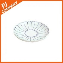 현대기물 유포 볼록 꽃 도자기 원접시 16.5cm 1P 일식기, 16.5cm/free