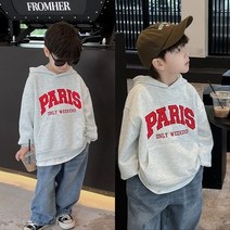 해피팡팡 - 파리스후드티 청바지셋 (그레이후드티+데님바지set)(해삐)