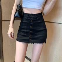 just feel!ng 여성 데님 스커트 여름 슬림 A라인 미니스커트 청치마 치마바지 글램핏큐롯반바지 2컬러