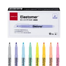라인플러스 엘라스토머 탄력 형광펜 1타 12개입, 마일드라일락