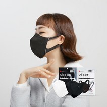 [숨쉬기 편한 KF94] 비움 에어핏 중형 국산 가벼운 마스크, 50매, 블랙, 1개입