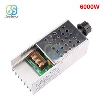 AC 220V 6000W 10000W 고전력 SCR 전압 레귤레이터 디밍 LED 조광기 모터 속도 컨트롤러 서모 스탯 디머, [01] 6000W