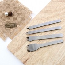 짱패브릭 가죽부자재) 다이아형 치즐 3mm 4mm, 4mm 6날